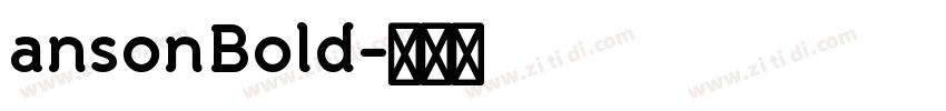 ansonBold字体转换