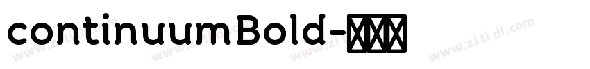 continuumBold字体转换