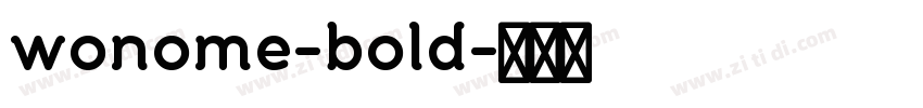 wonome-bold字体转换