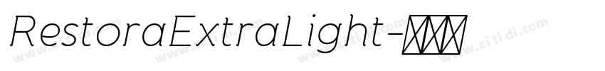 RestoraExtraLight字体转换