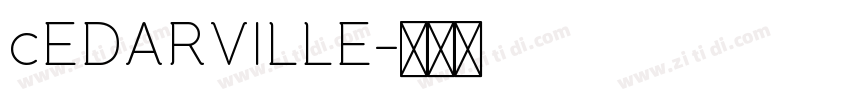 cEDARVILLE字体转换