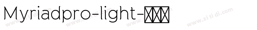 Myriadpro-light字体转换