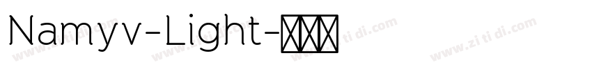 Namyv-Light字体转换