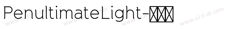 PenultimateLight字体转换 PenultimateLight字体转换