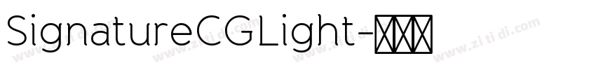 SignatureCGLight字体转换