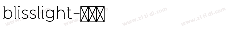 blisslight字体转换