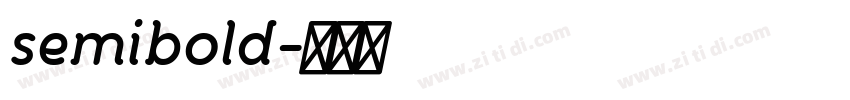 semibold字体转换