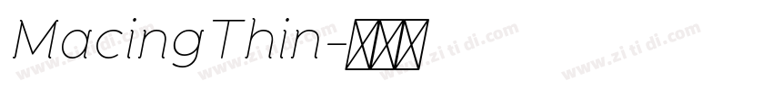 MacingThin字体转换
