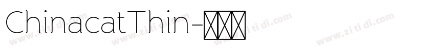 ChinacatThin字体转换