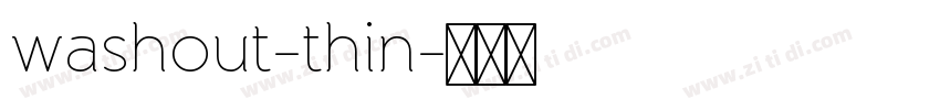 washout-thin字体转换