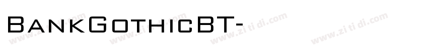 BankGothicBT字体转换