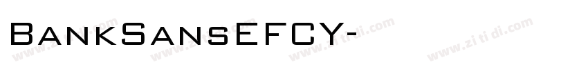 BankSansEFCY字体转换
