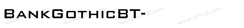BankGothicBT字体转换