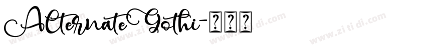 AlternateGothi字体转换