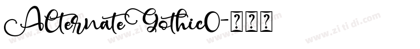AlternateGothic0字体转换