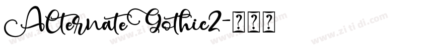 AlternateGothic2字体转换