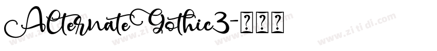 AlternateGothic3字体转换