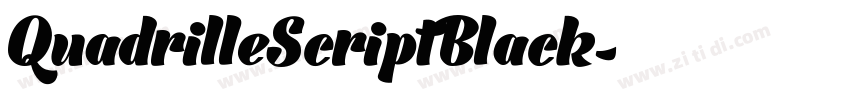 QuadrilleScriptBlack字体转换