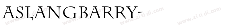 AslangBarry字体转换