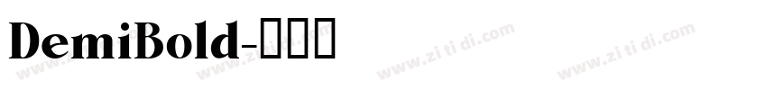 DemiBold字体转换