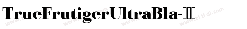 TrueFrutigerUltraBla字体转换