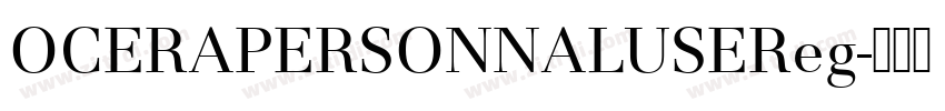 OCERAPERSONNALUSEReg字体转换