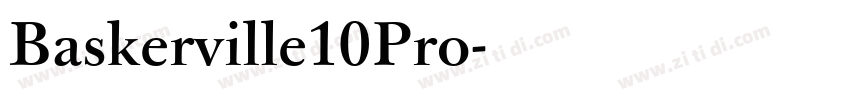 Baskerville10Pro字体转换