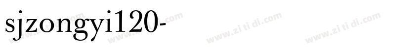 sjzongyi120字体转换