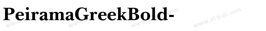 PeiramaGreekBold字体转换