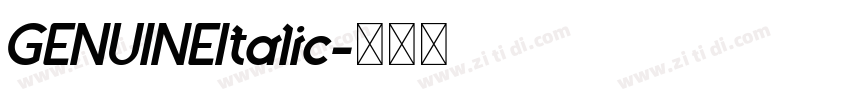 GENUINEItalic字体转换 GENUINEItalic字体转换