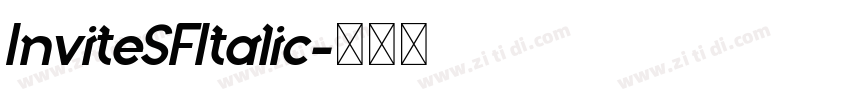 InviteSFItalic字体转换