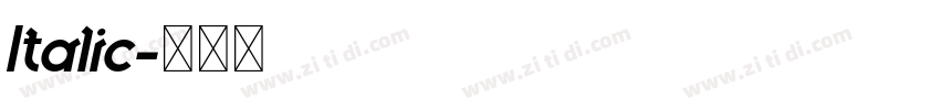 Italic字体转换