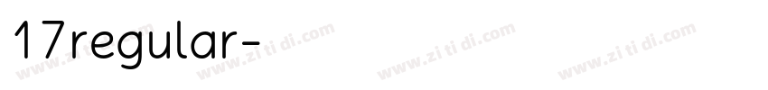 17regular字体转换