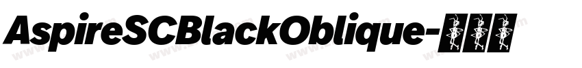 AspireSCBlackOblique字体转换