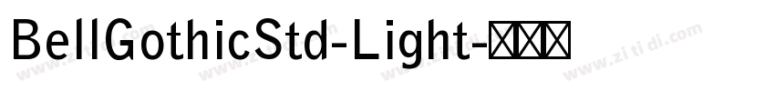 BellGothicStd-Light字体转换