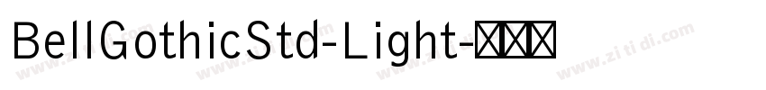 BellGothicStd-Light字体转换