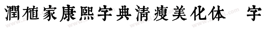 润植家康熙字典清瘦美化体字体转换
