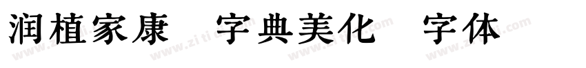 润植家康熙字典美化字体转换
