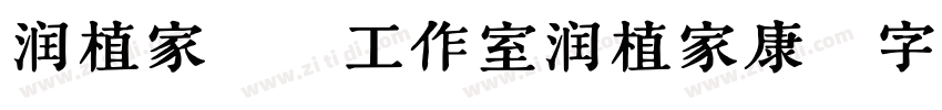 润植家艺术工作室润植家康熙字典美化体字体转换