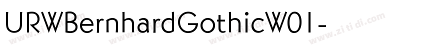 URWBernhardGothicW01字体转换
