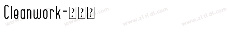 Cleanwork字体转换