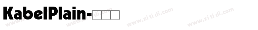 KabelPlain字体转换
