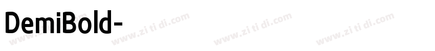 DemiBold字体转换