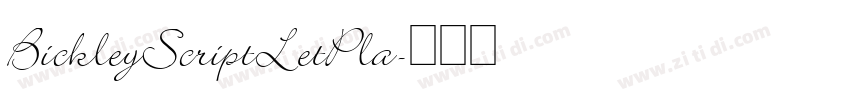 BickleyScriptLetPla字体转换
