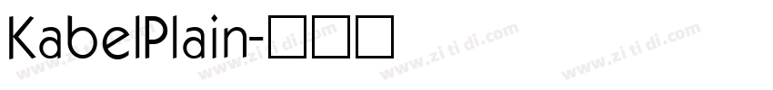 KabelPlain字体转换