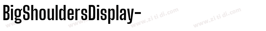 BigShouldersDisplay字体转换