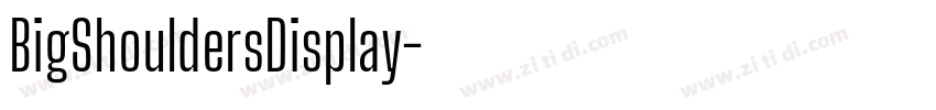 BigShouldersDisplay字体转换