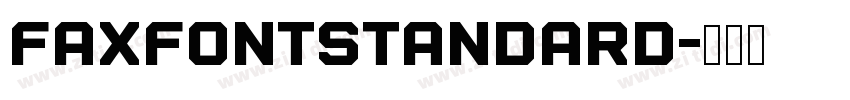 FaxfontStandard字体转换