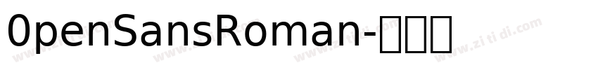 0penSansRoman字体转换