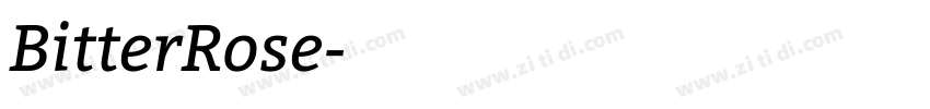 BitterRose字体转换